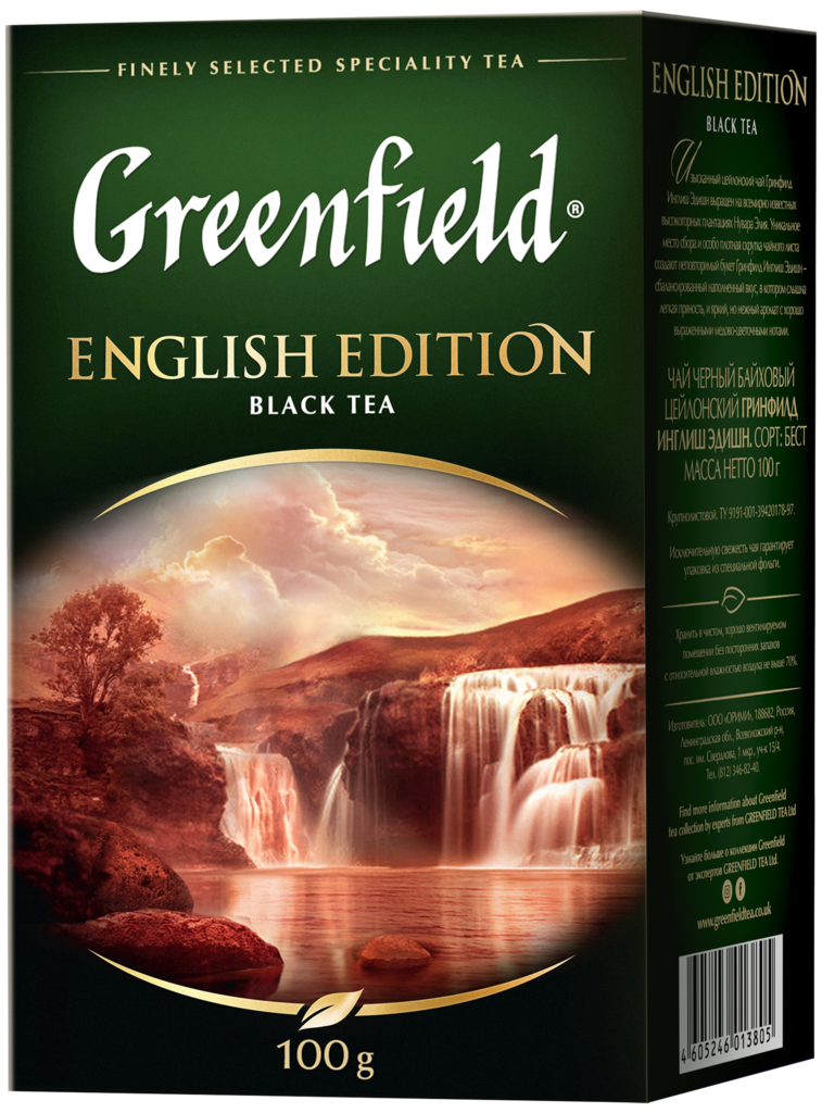 Чай черный GREENFIELD English Edition байховый Цейлонский